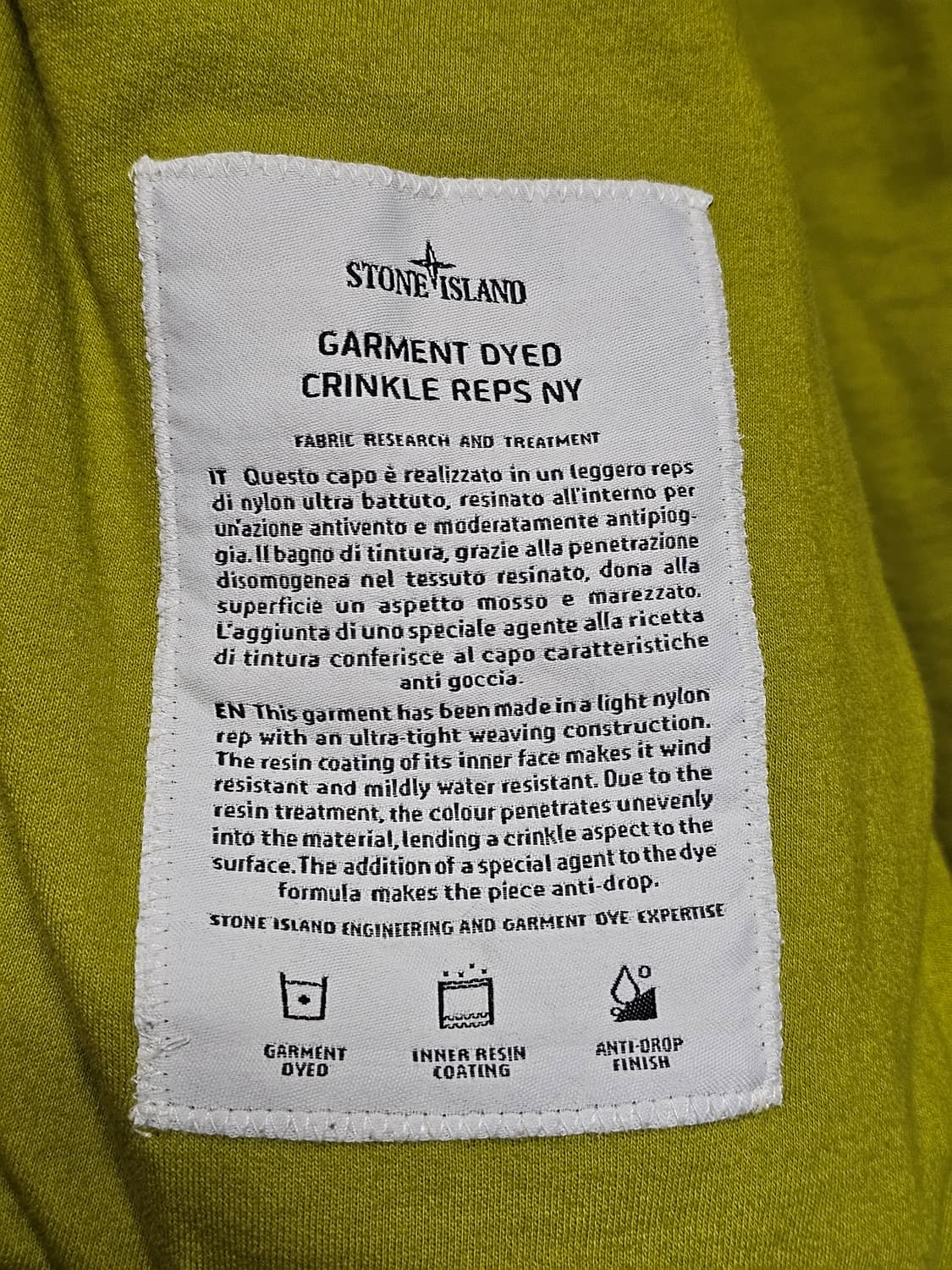 스톤아일랜드 크링클랩스 봄버 자켓 상품이미지6