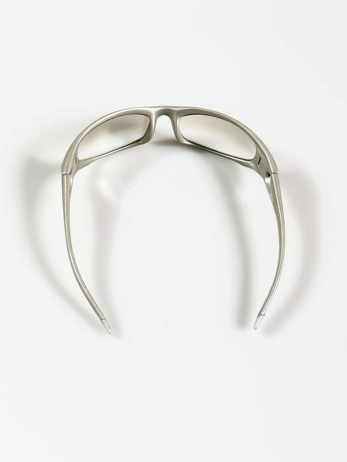 90s 맷실버 랩 어라운드 스포티 투명틴트 빈티지 선글라스 상품이미지5