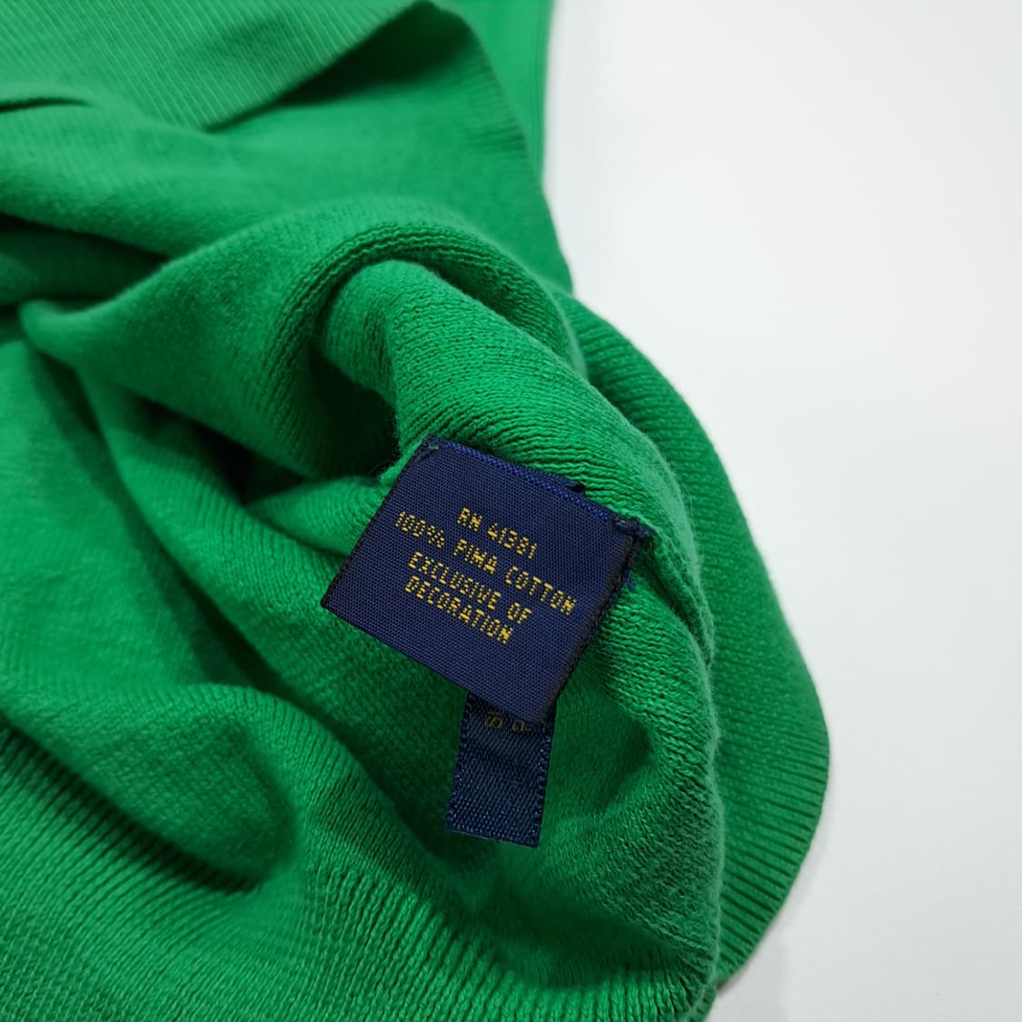 CL162 폴로 피마코튼 빅앤톨 그린 니트 베스트 상품이미지5
