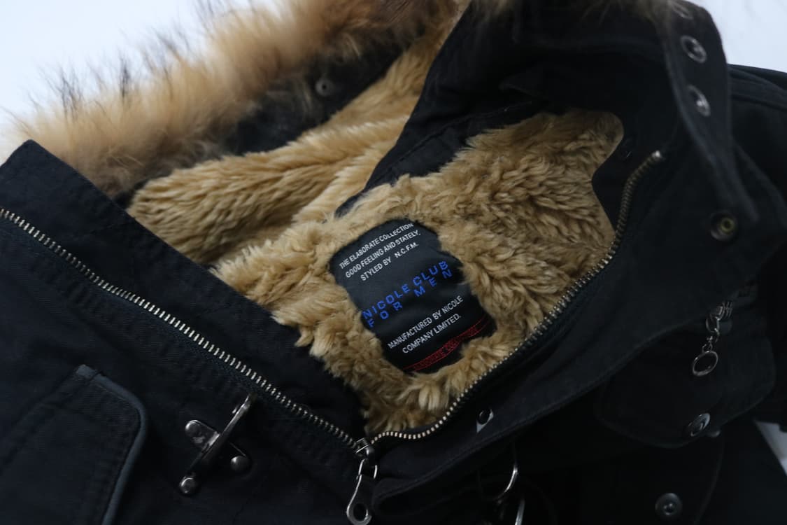 니콜 클럽 포 맨 빈티지 퍼 후드 보아 안감 밀리터리 자켓 46 상품이미지8