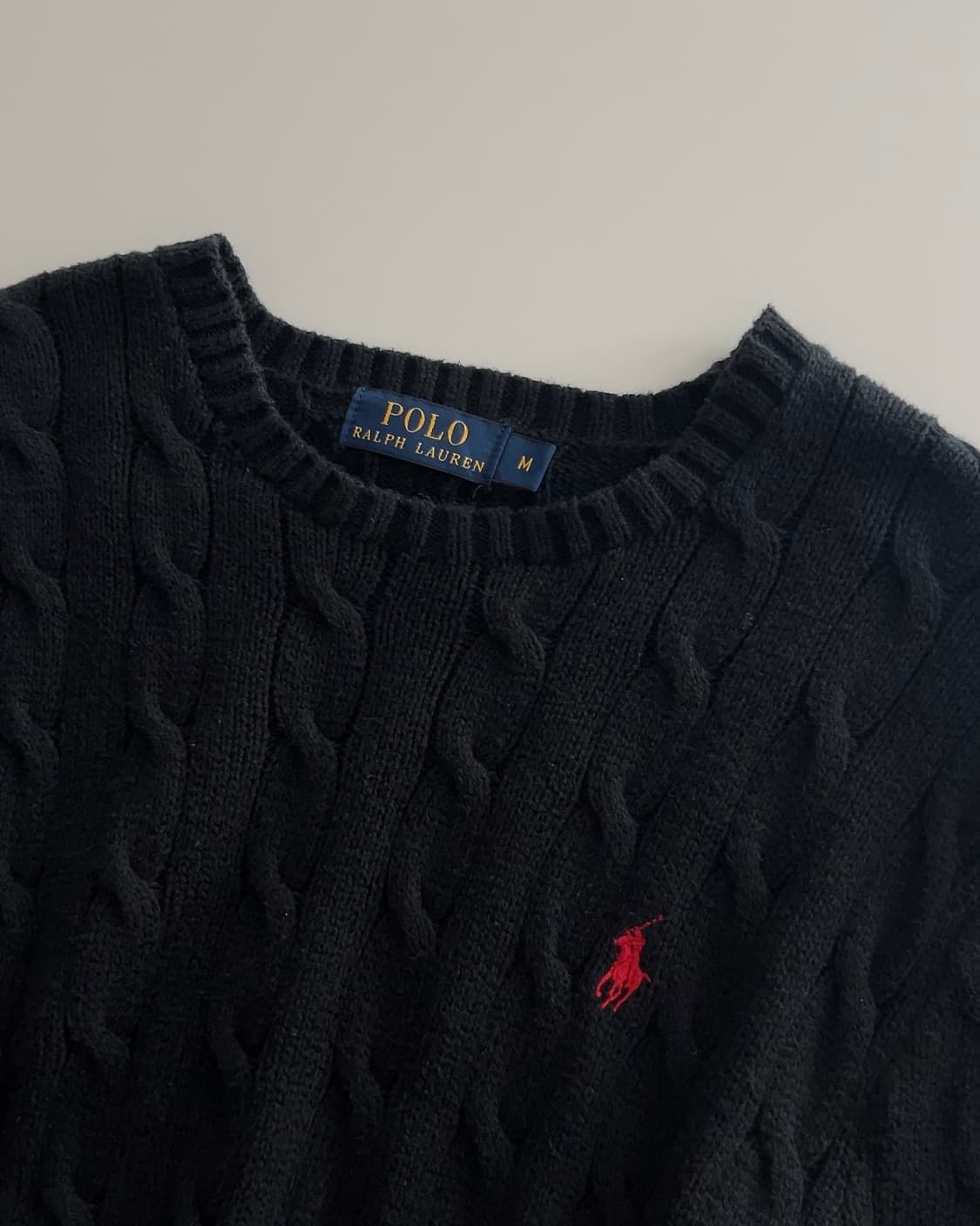 폴로 랄프로렌 케이블 니트 스웨터 M 상품이미지4