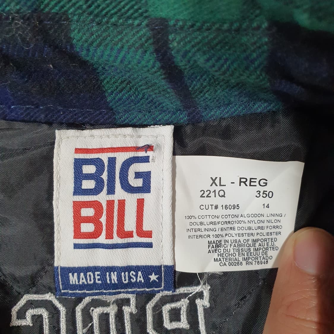 ✨ (바배) 빅빌 U.S.A 패치 오버핏 체크 셔츠 상품이미지3