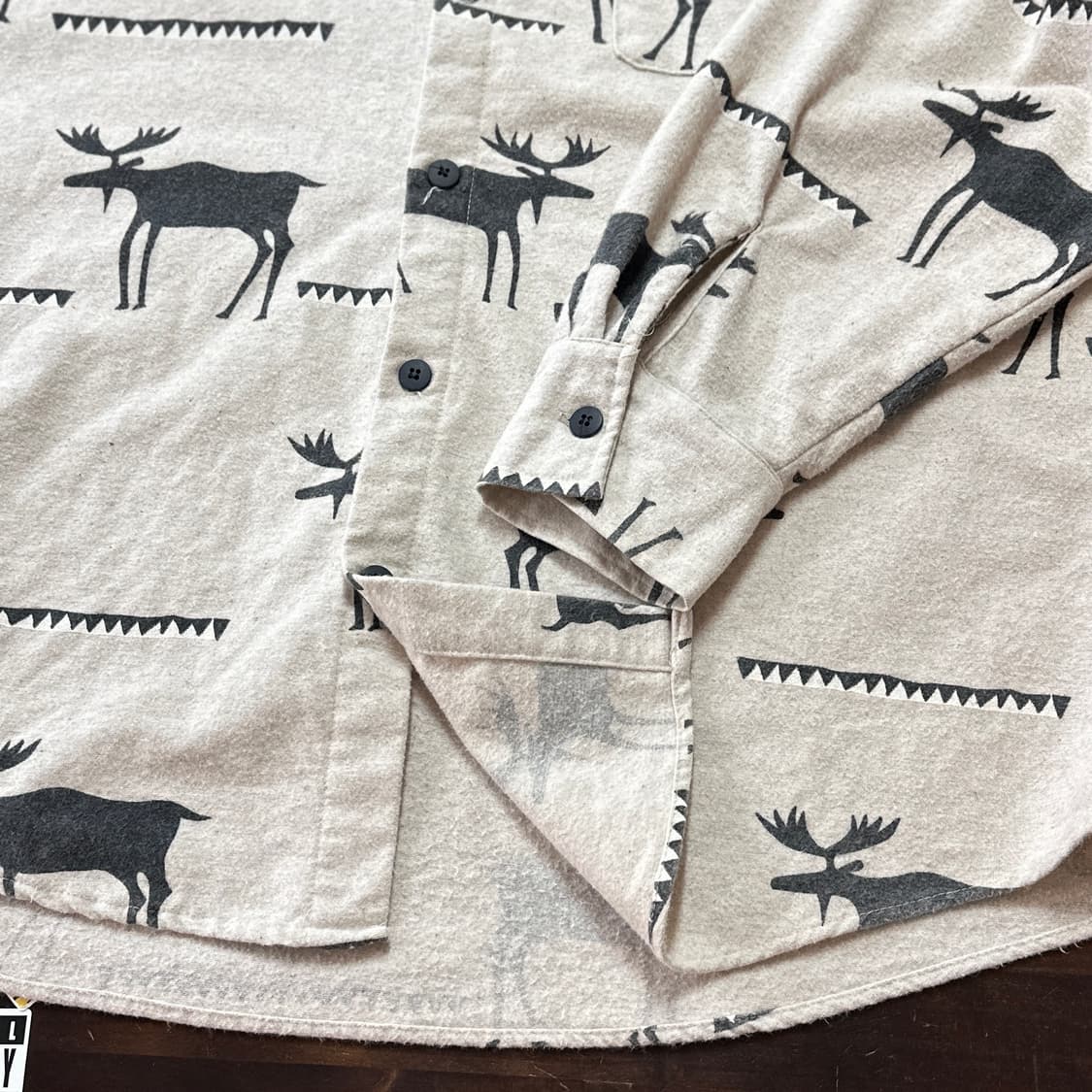 90s USA True grit 무스 샤모아 셔츠 XL 상품이미지4