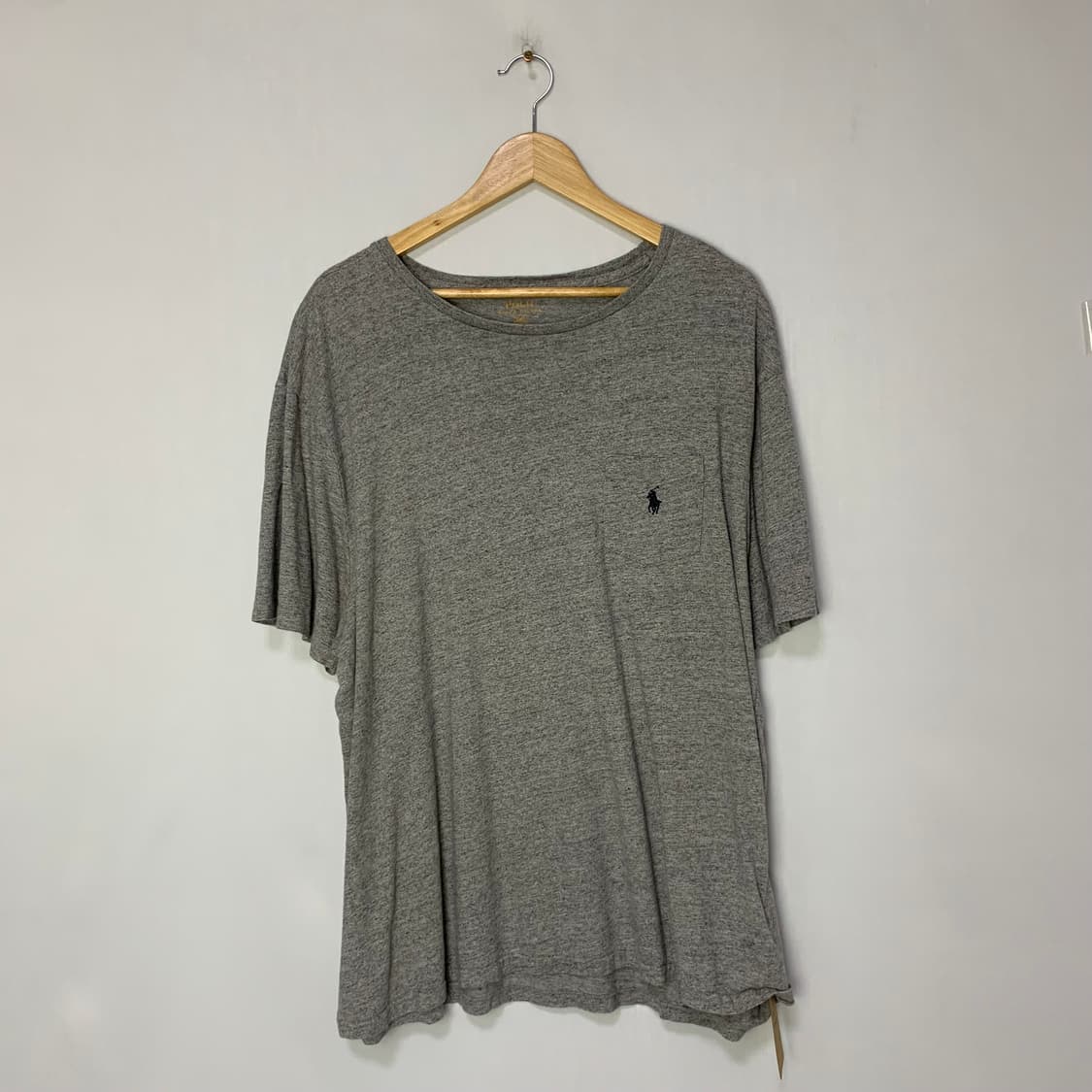 폴로 랄프로렌 포니 로고 포켓 반팔 티셔츠 빈티지 그레이 2XL 루즈핏 상품이미지1