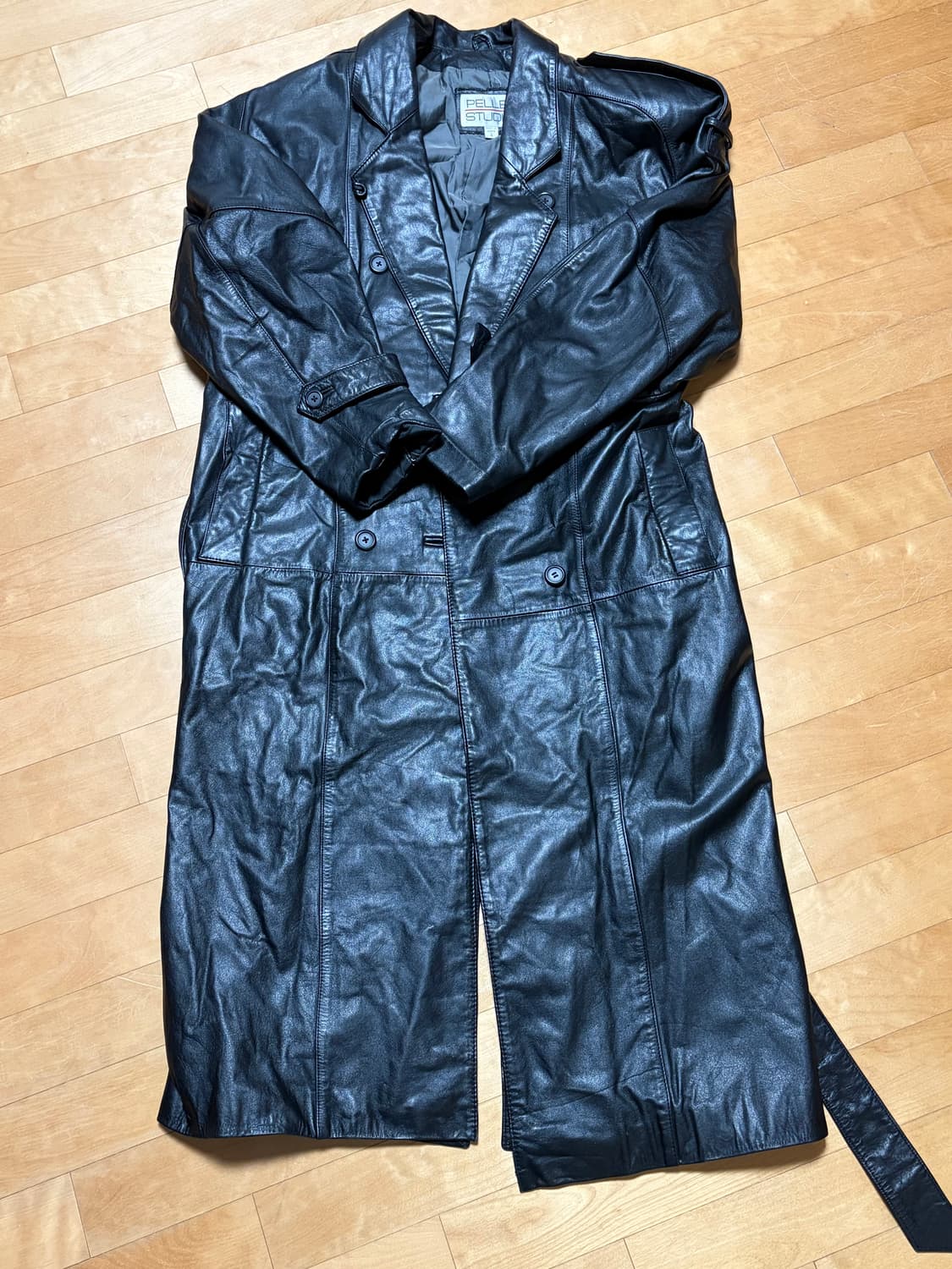 빈티지 리얼레더 롱코트 판매합니다(펠레스튜디오) 상품이미지1