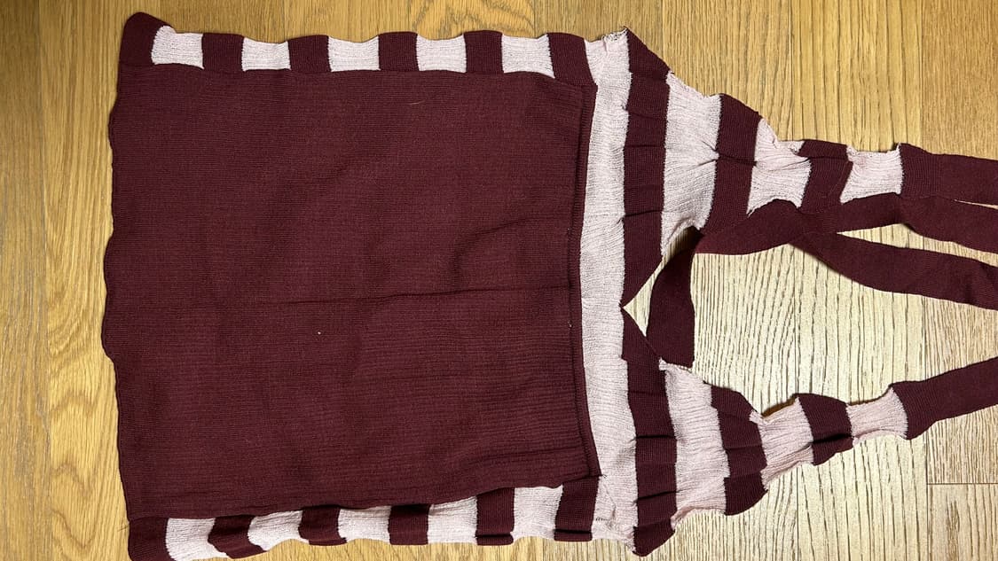 OpenYY STRIPE HALTER NECK KNIT TOP 상품이미지5