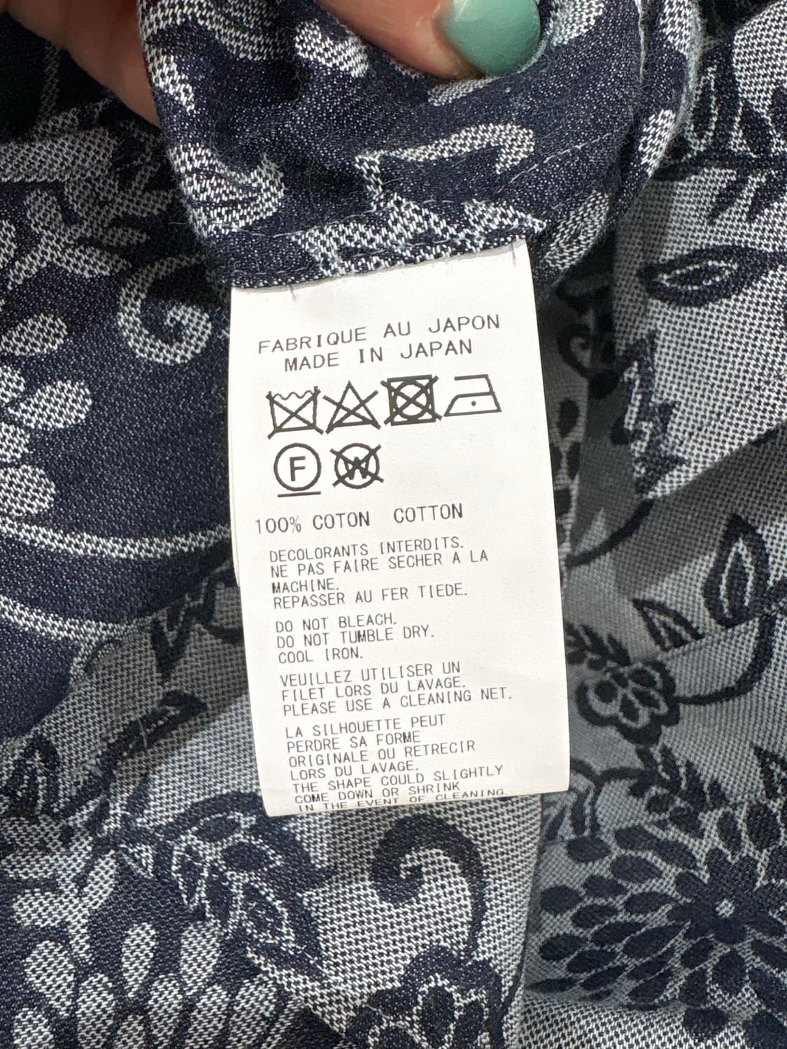 와이즈 인디고 자카드 셔츠 상품이미지4