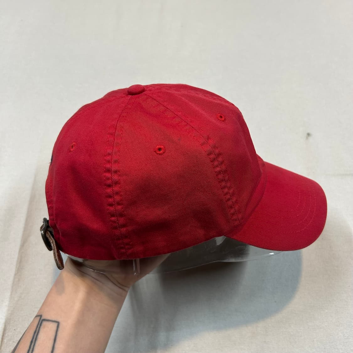 폴로 랄프로렌 레드 볼캡 모자 가죽스트랩 정품 상품이미지6
