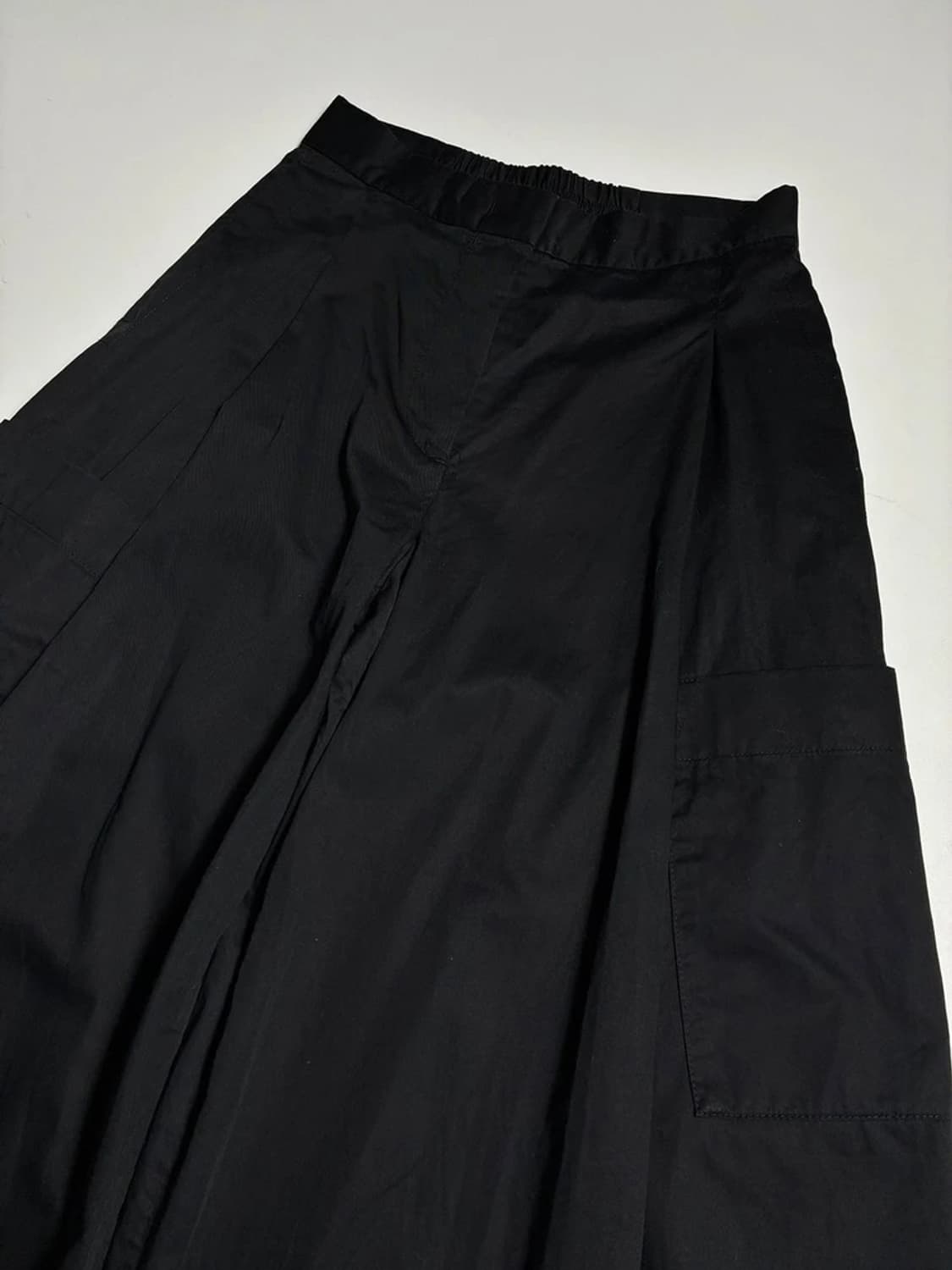 코스 COS 블랙 밴딩 코튼 와이드 팬츠 R1607 상품이미지2