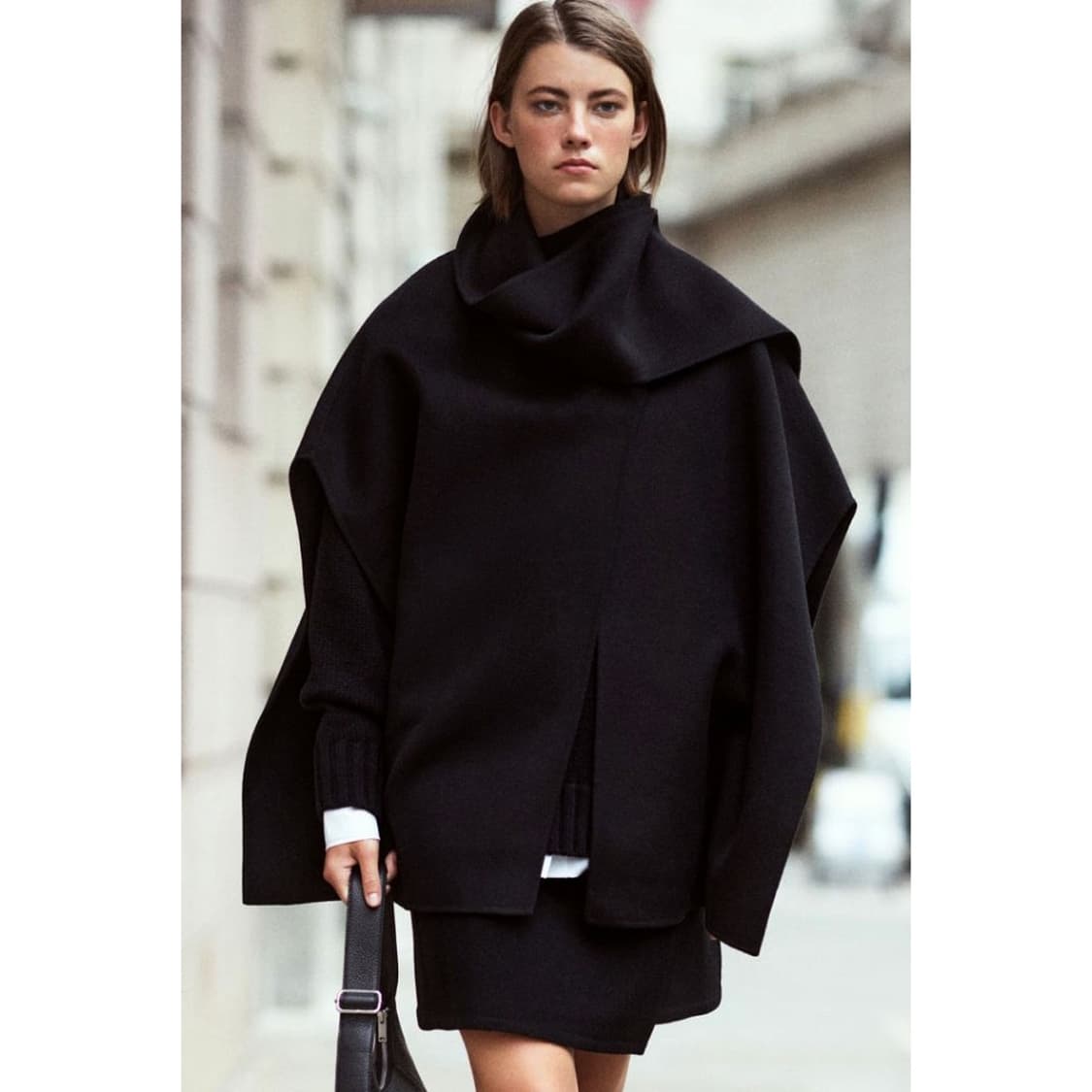 코스 COS 울 블렌드 스카프 케이프 상품이미지1