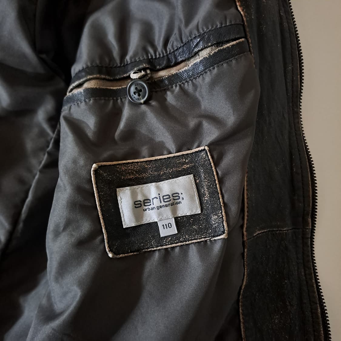 (새제품) 시리즈 빈티지 가죽자켓 110 B13 상품이미지8