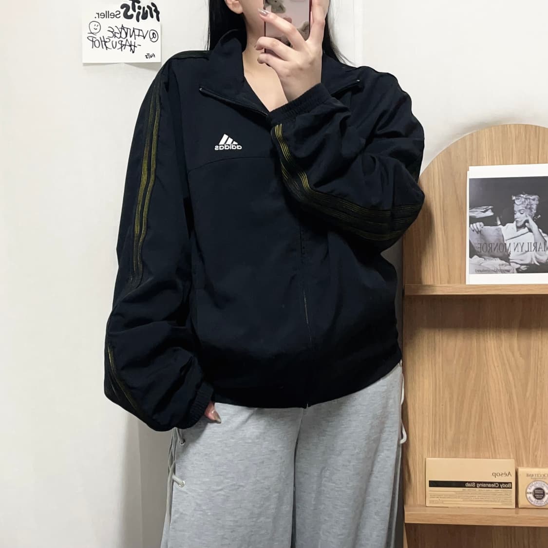 [정품] 아디다스 블랙 삼선 사이드라인 바막 [ 105 ] 상품이미지1