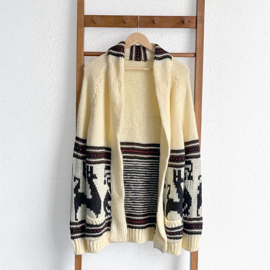 숲속 사슴 코위찬 가디건 상품이미지1