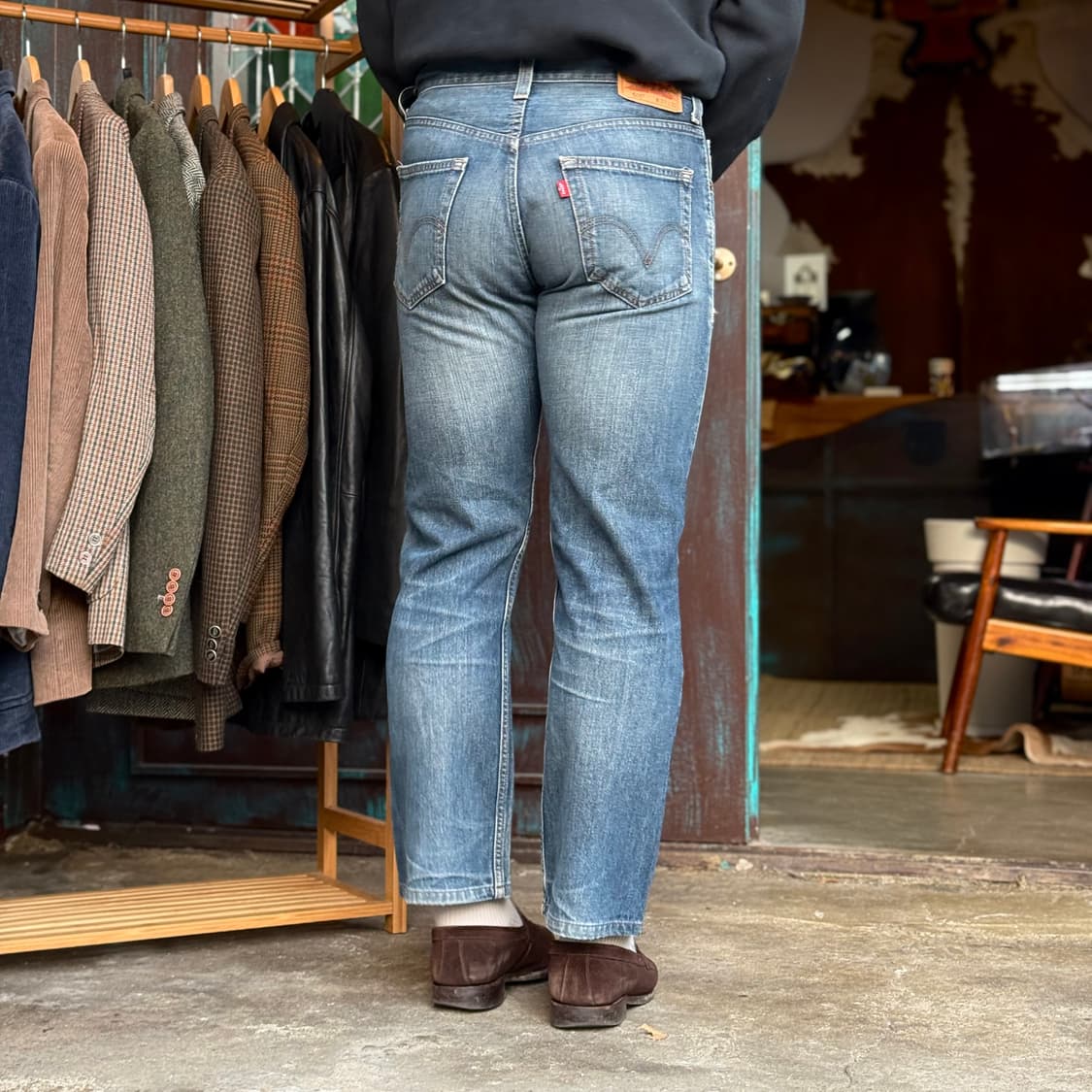 리바이스 505 레귤러핏 데님 팬츠 33 상품이미지9