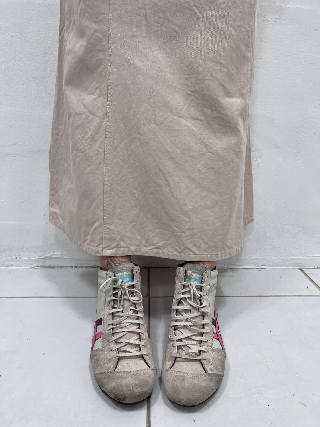 pink purpe line half shoes 상품이미지2