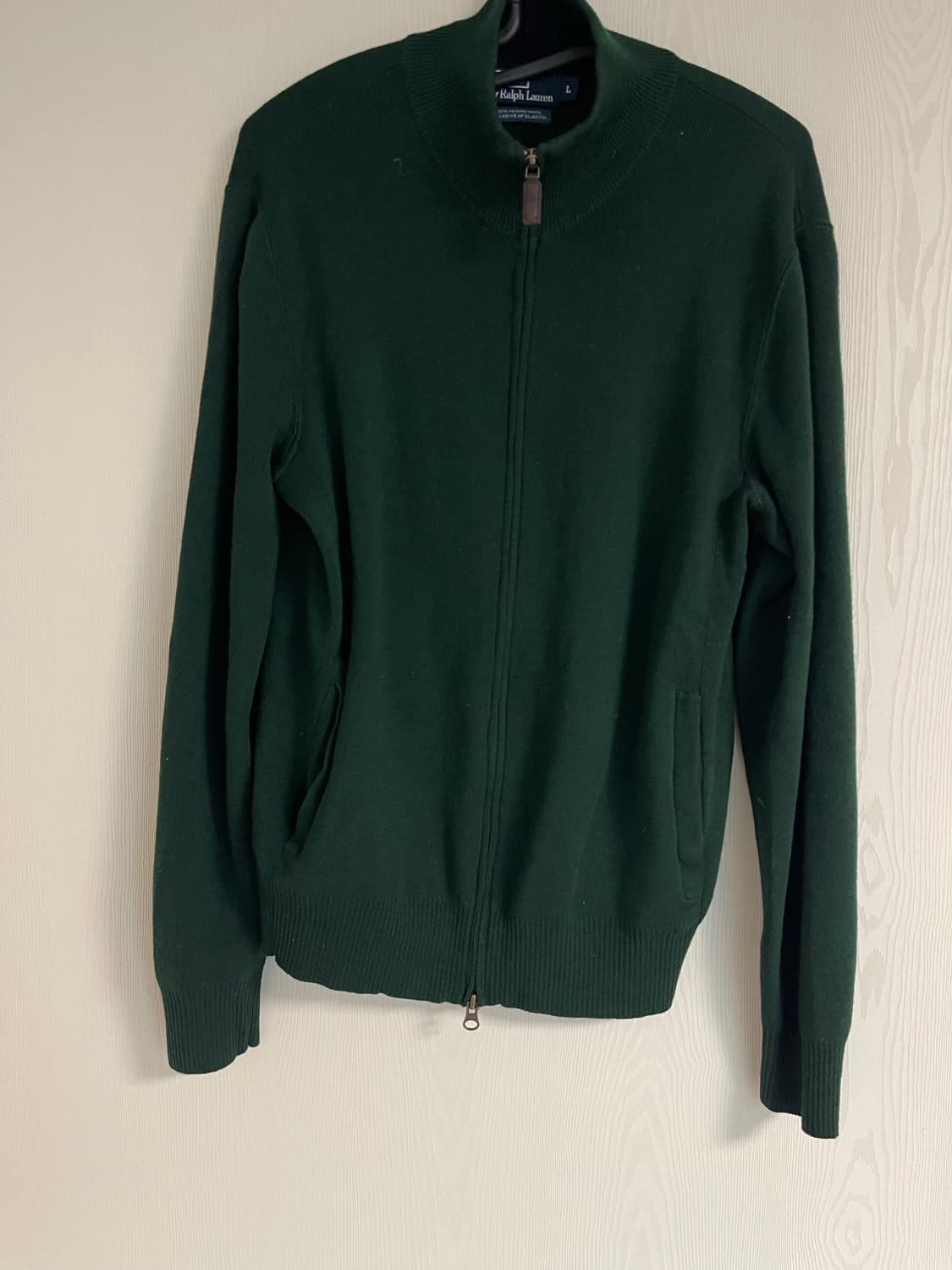 폴로 랄프로렌 메리노 울 집업 다크 그린 L 상품이미지1