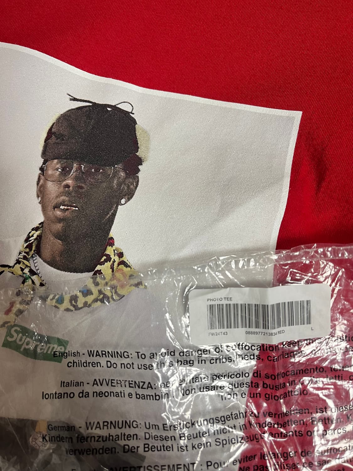 [L] 슈프림 타일러 반팔 티셔츠 레드 상품이미지6