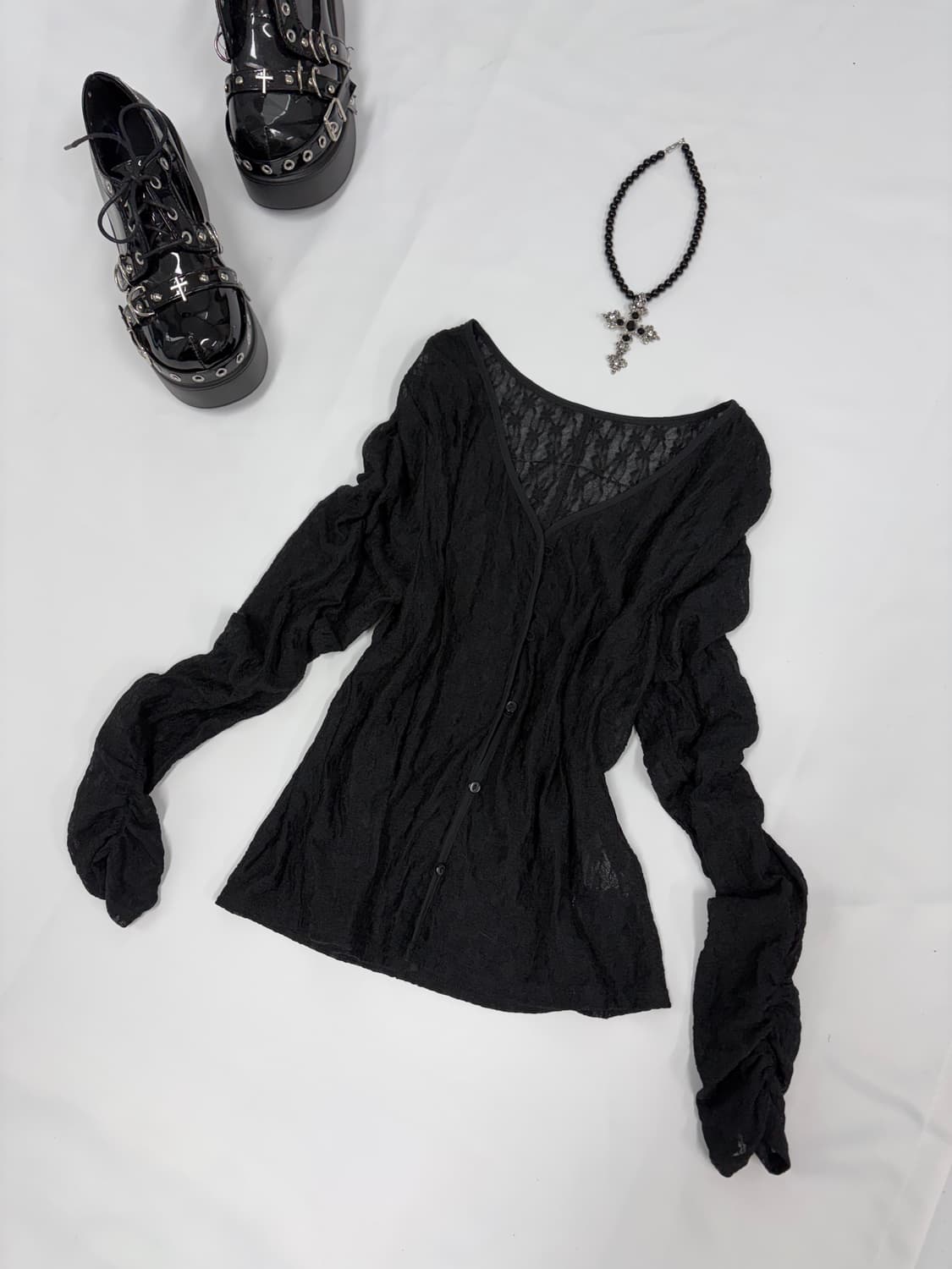 땡땡이 도트 코디 3pcs 공겜여주 큐트고스 상품이미지5