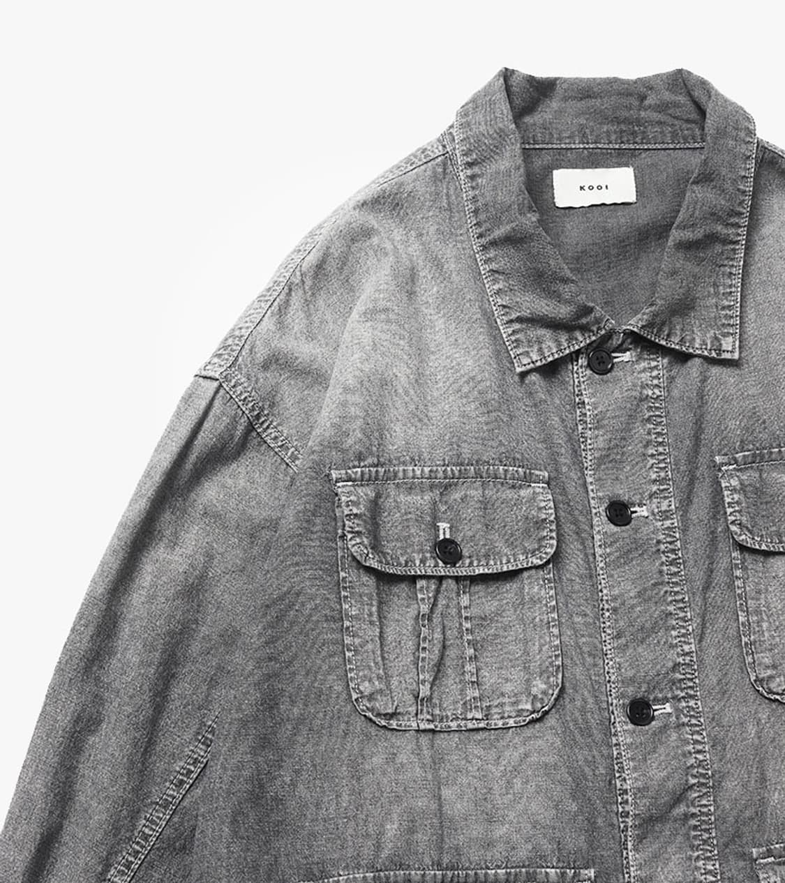 KOOI - 24FW VINTAGE WASH CHAMBRAY JACKET 상품이미지4