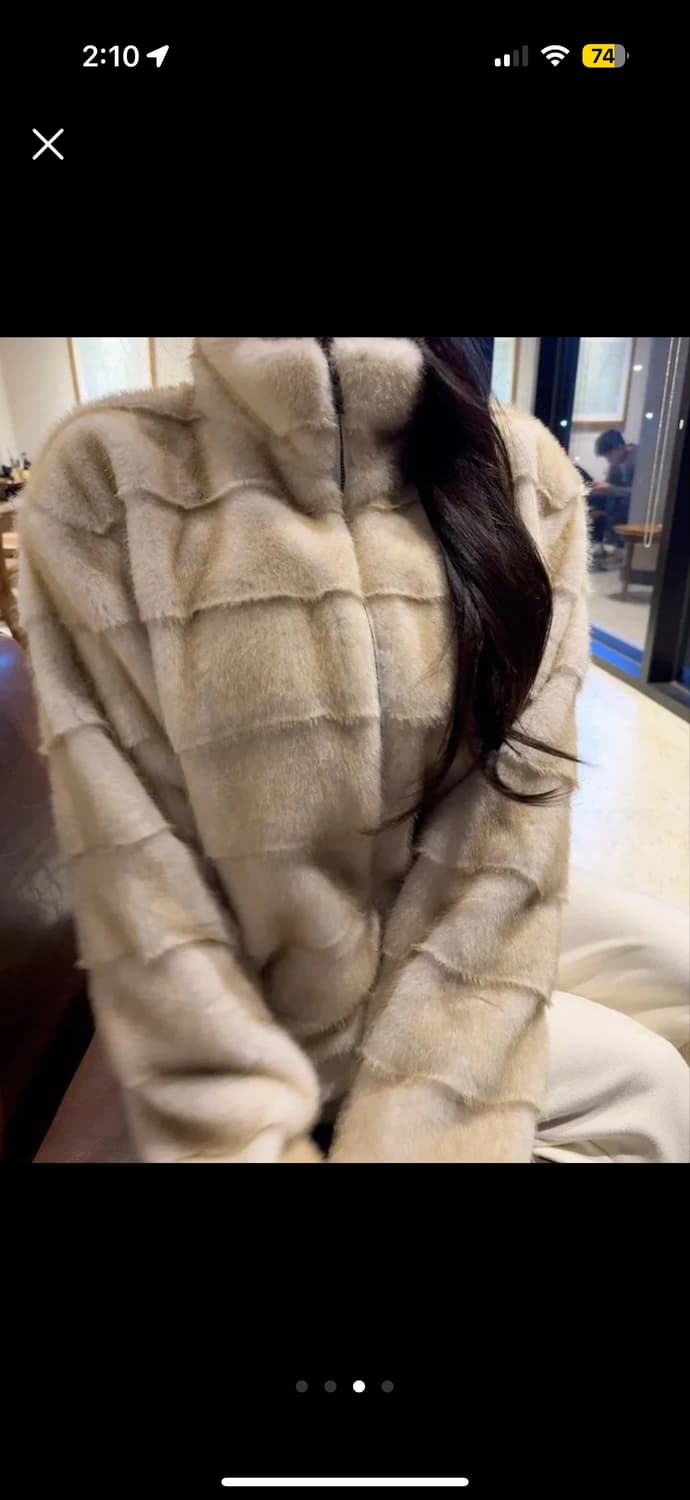 벨로라 프리미엄 밍크터치 하이넥 퍼자켓 (샴페인 베이지) 상품이미지3