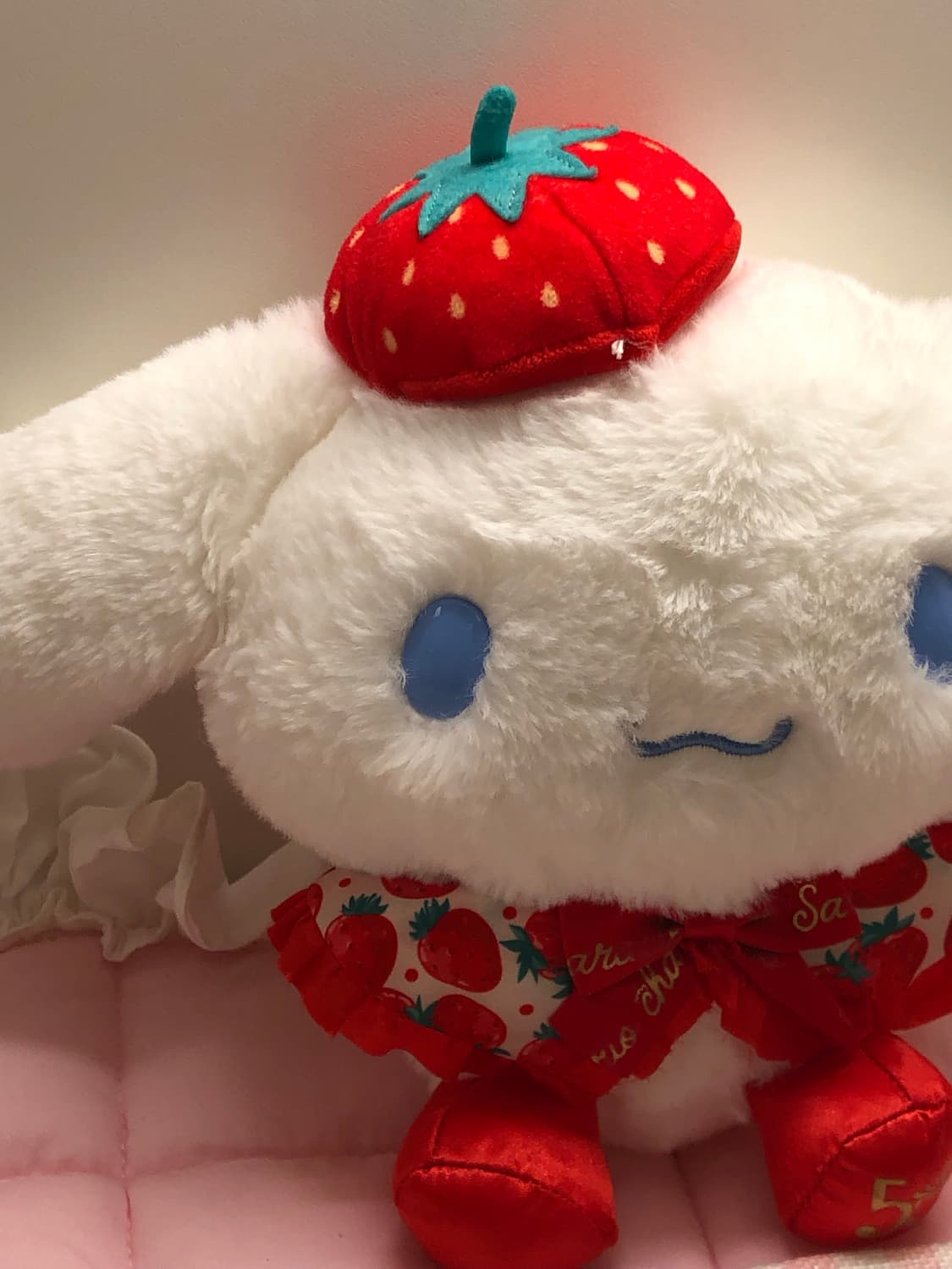 산리오 시나모롤 딸기 이치고 50주년 마스코트 인형 중형 상품이미지10