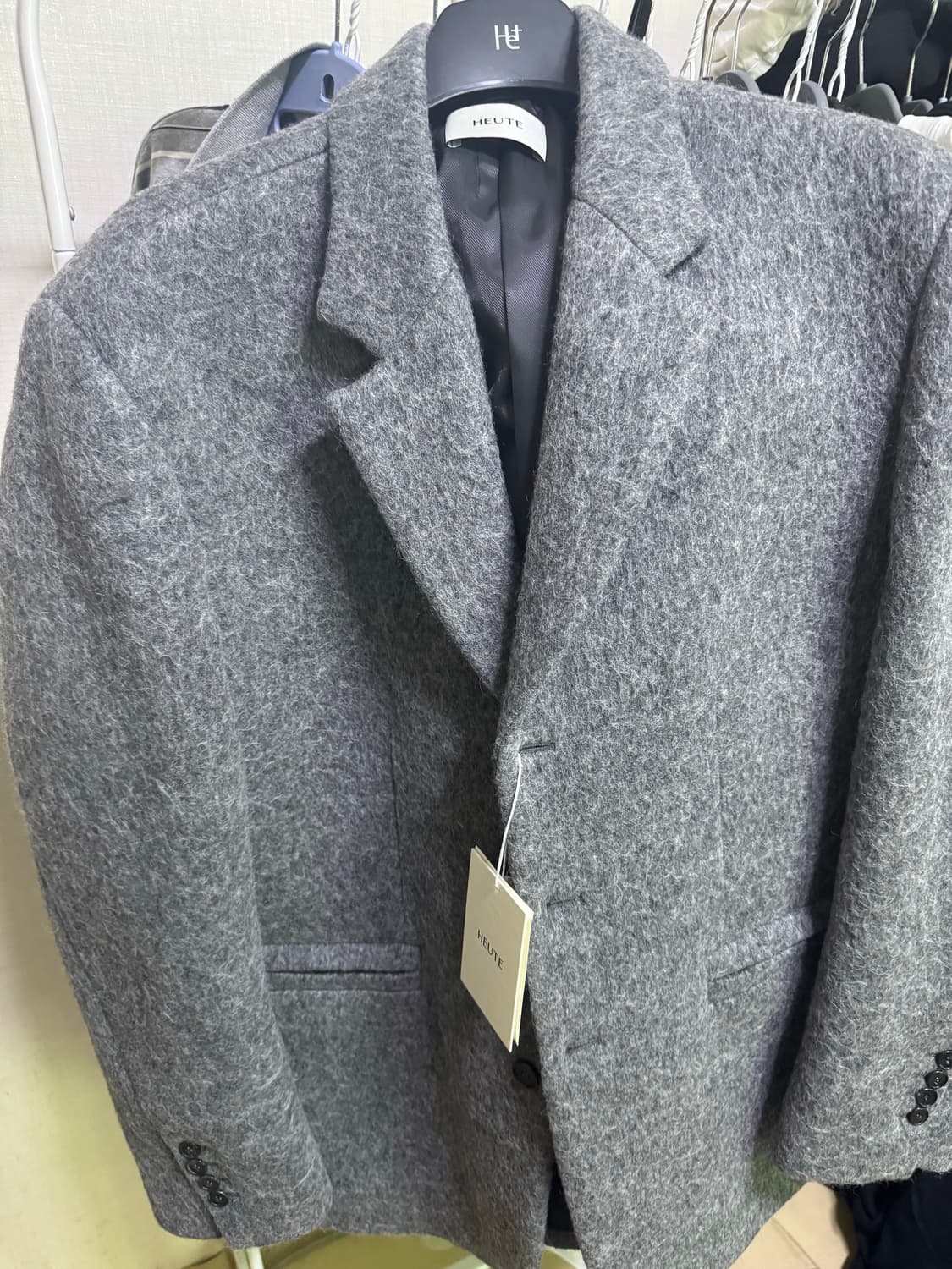 호이테 ALPACA SQUARE WOOL SINGLE JACKET (CH 상품이미지2