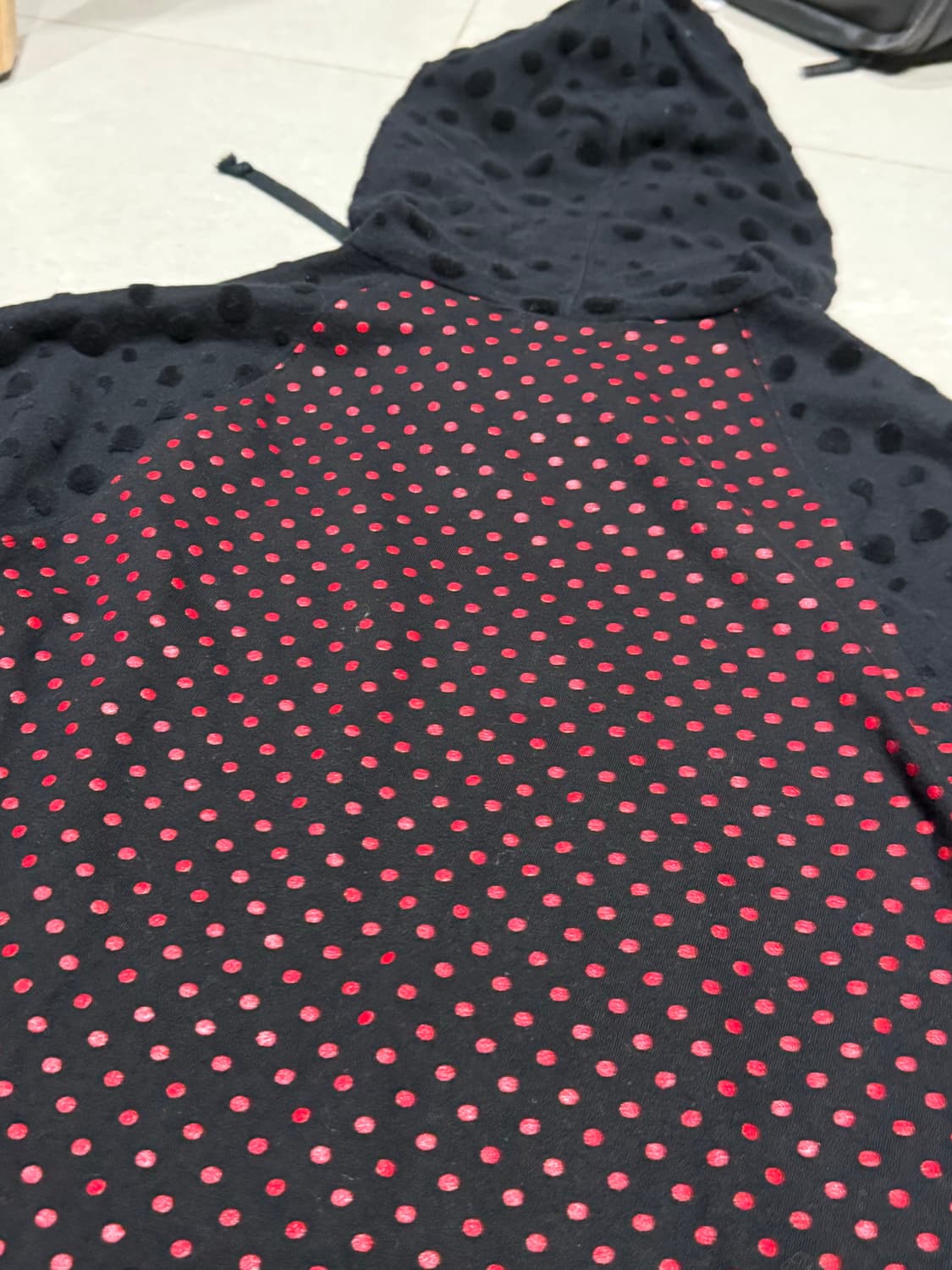 2011 꼼데가르송 레이어드 폴카 닷 후드티 스웨터 상품이미지6