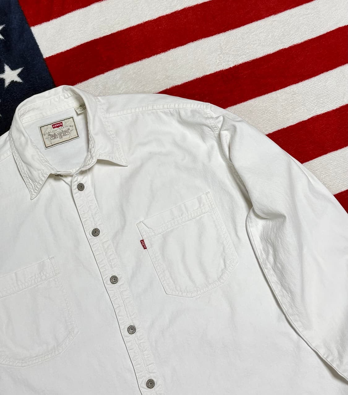 리바이스 아이보리 데님 워크셔츠 Levi’s Work Shirt [XL] 상품이미지6