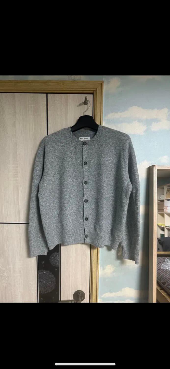(M) 밀로아카이브 크롭 무브 가디건 블루그레이, 브라운 2종 상품이미지4