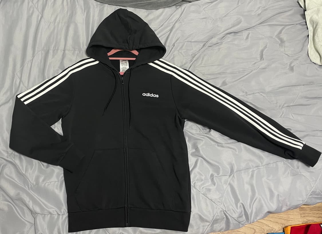 아디다스 블랙 후드집업 M(95) 상품이미지1