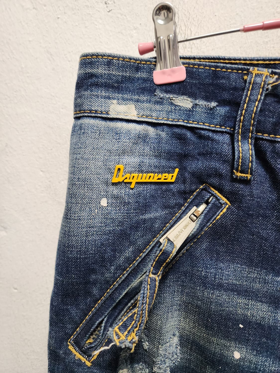디스퀘어드2 지퍼 콜마이너 데미지 워싱 청바지 상품이미지3