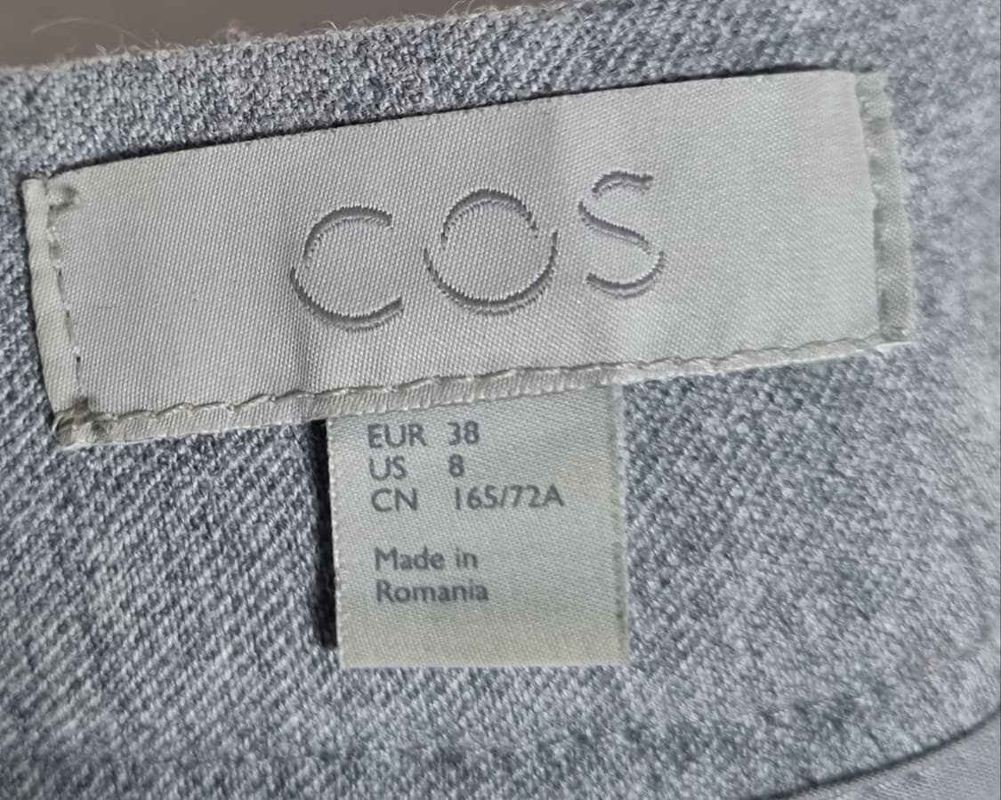 38사이즈) COS 코스 그레이 울혼방 스커트 상품이미지3