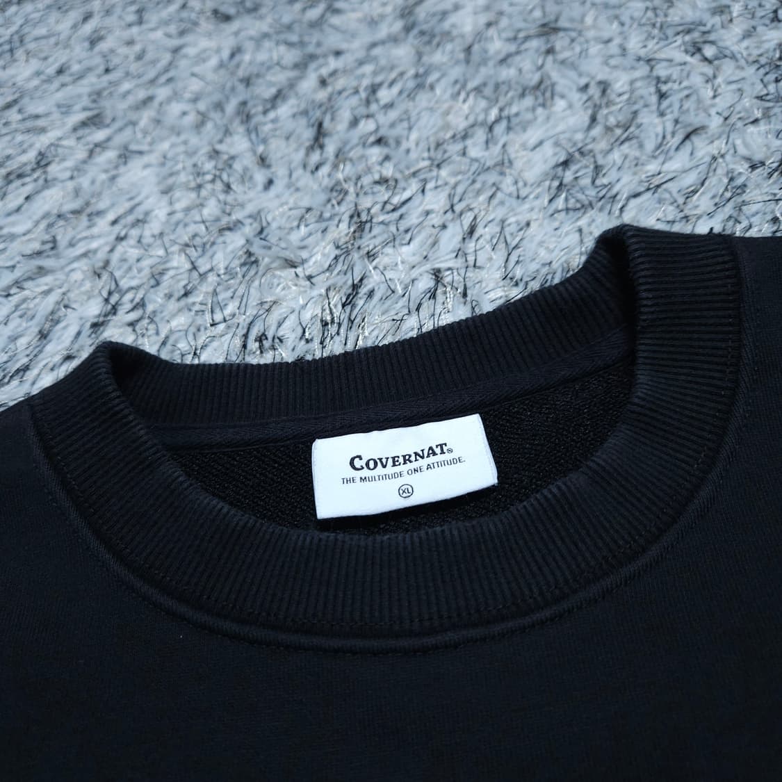 커버낫) XL 남자 C로고 맨투맨 블랙 / 왕눈이샵 상품이미지7