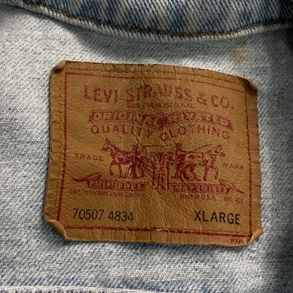 105 90S 리바이스 70507 4834 데님 트러커 자켓 상품이미지3