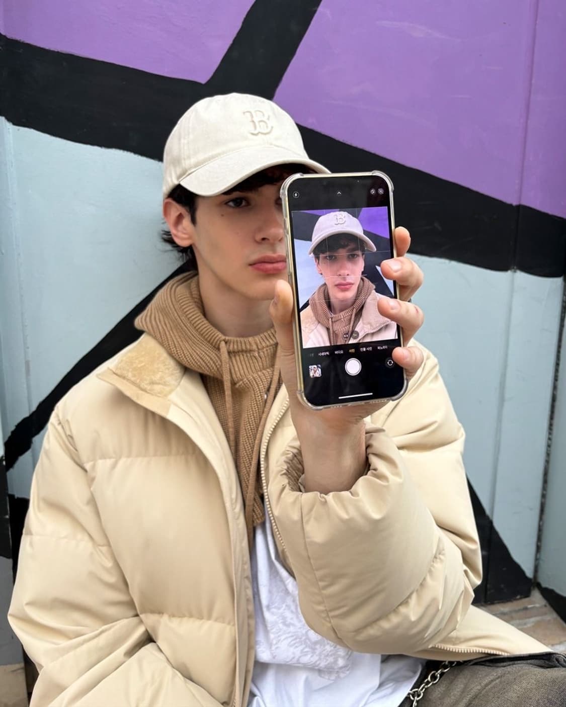 MLB 베이지 코듀로이 숏패딩  상품이미지3