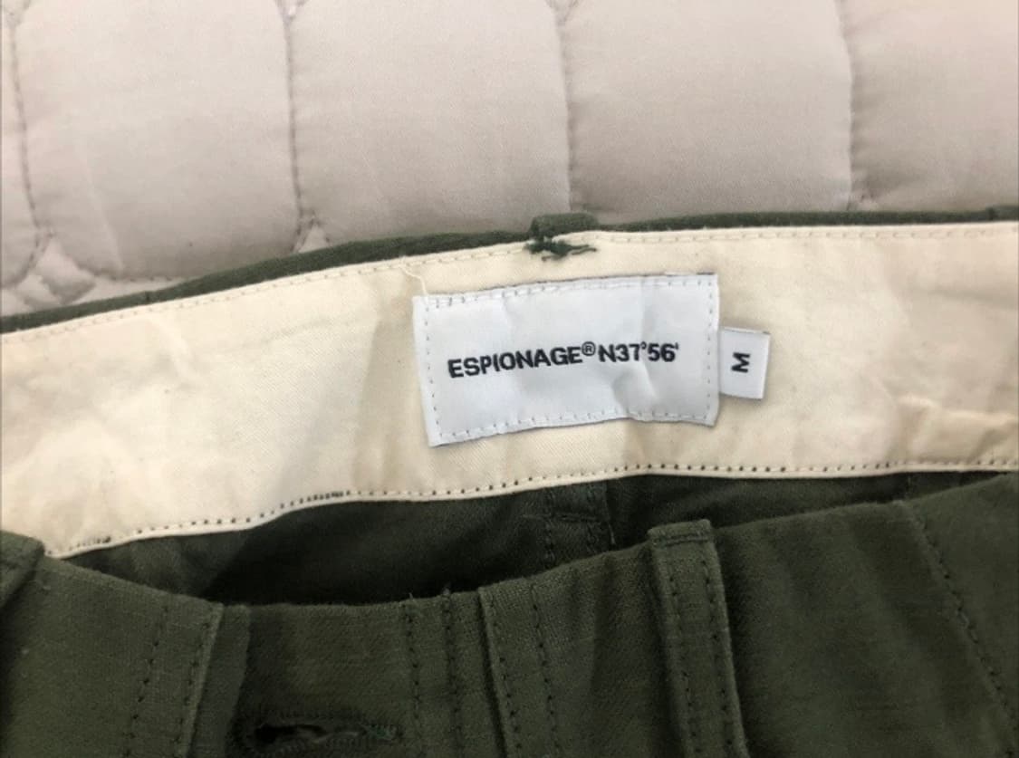 에스피오나지 Wide Baker Pants Olive 퍼티그 팬츠 상품이미지5