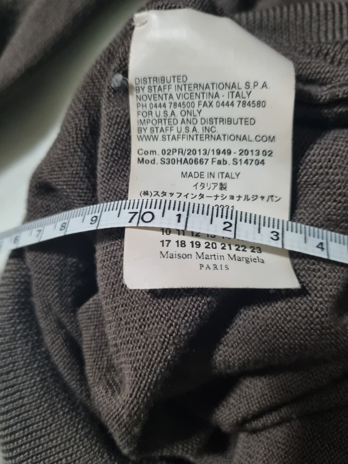 Martin margiela V-Neck knit brown M 상품이미지3