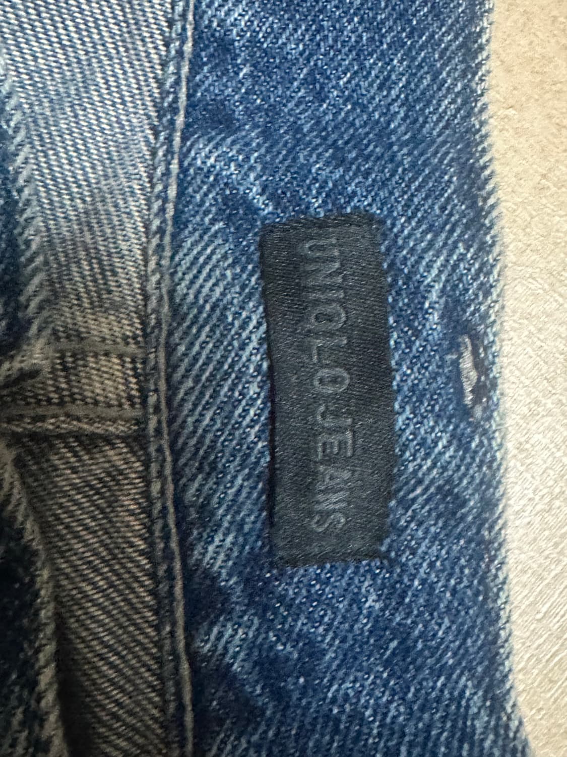 유니클로 커브드진 진청 25사이즈  상품이미지2