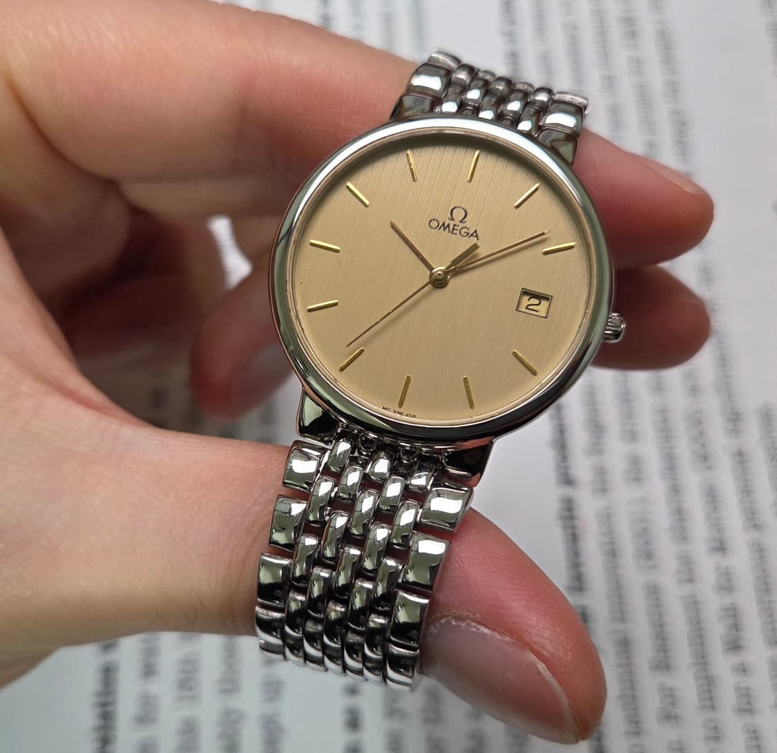 빈티지 오메가 드빌 동전쿼츠 세로판 다이얼 싱글데이트 쓰리침 ver.
 상품이미지3
