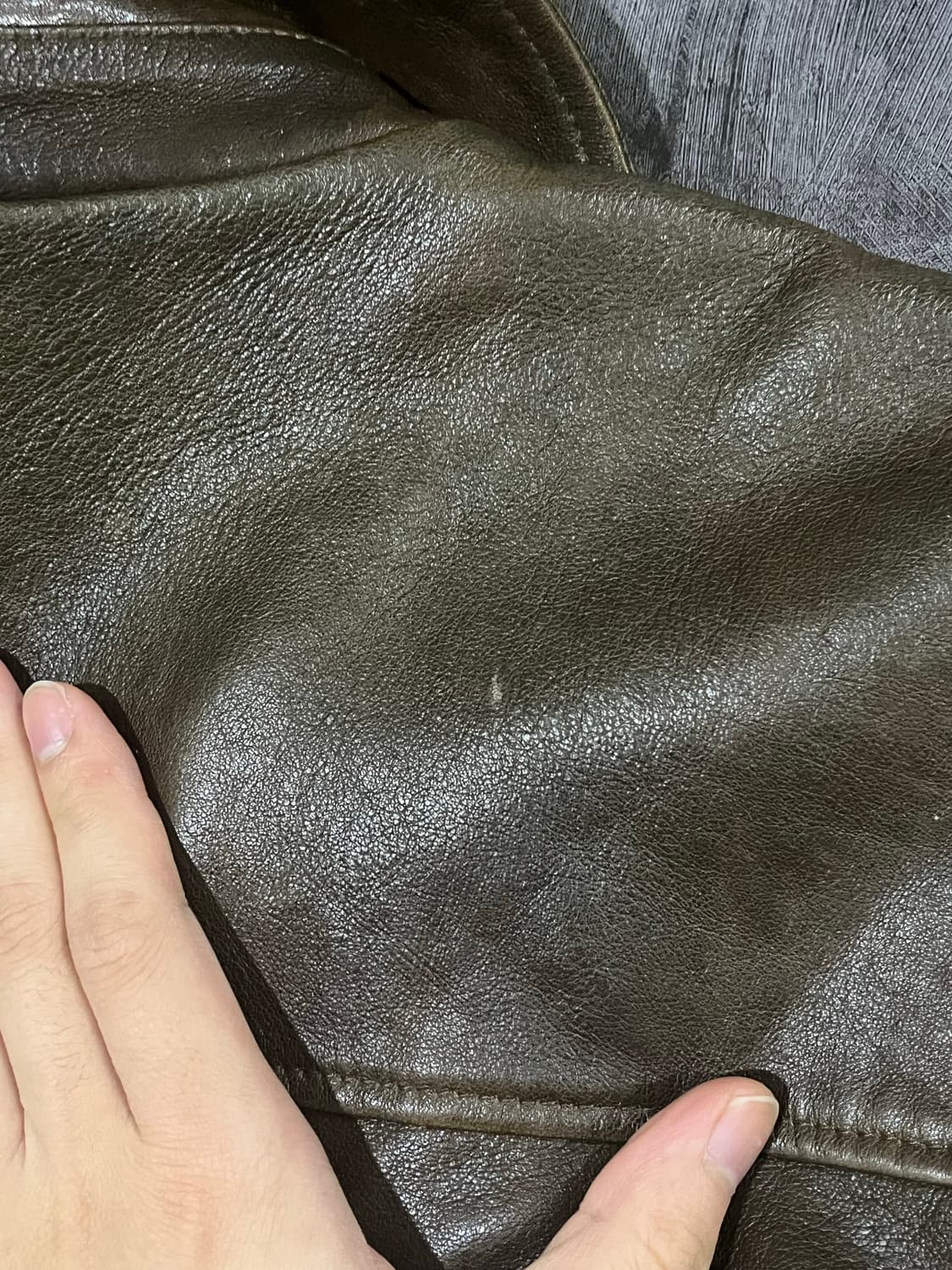 쿠어 베지터블레더 a-2 자켓 브라운 S 상품이미지3