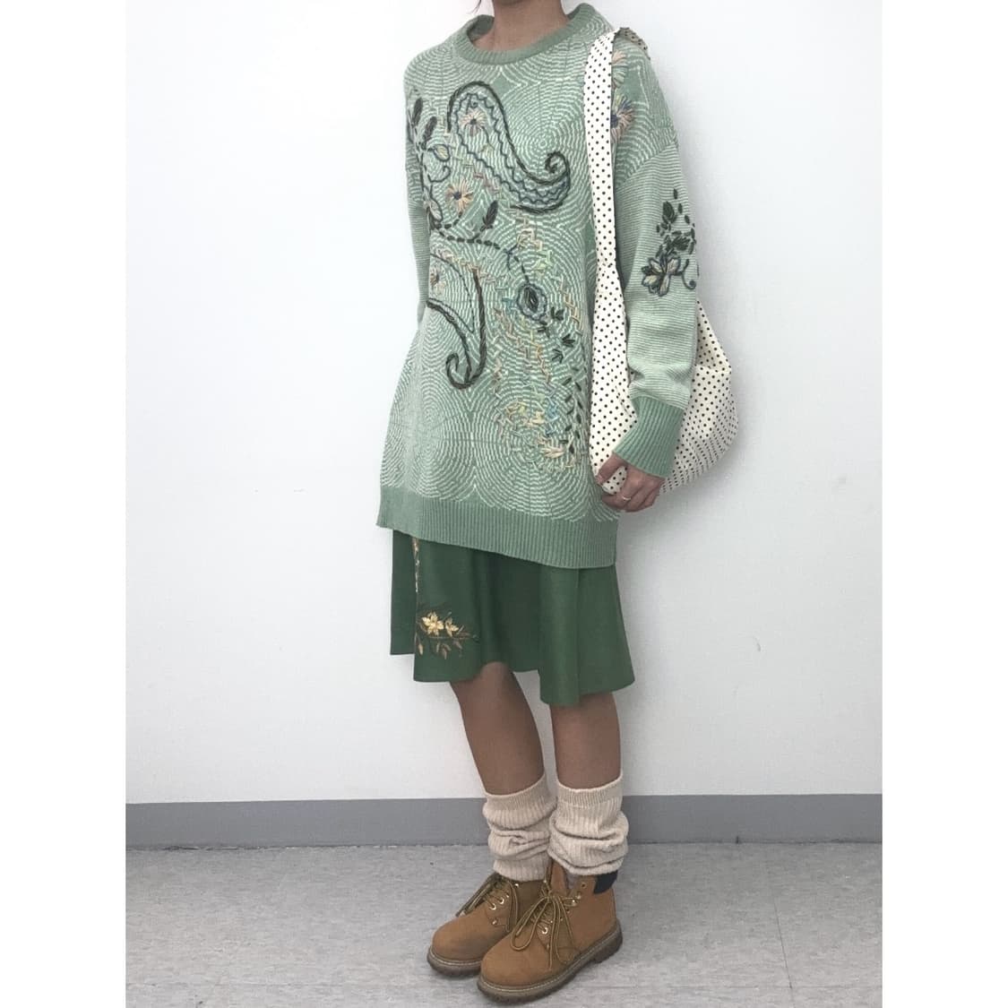 빈티지 히피 니트 원피스 상품이미지3
