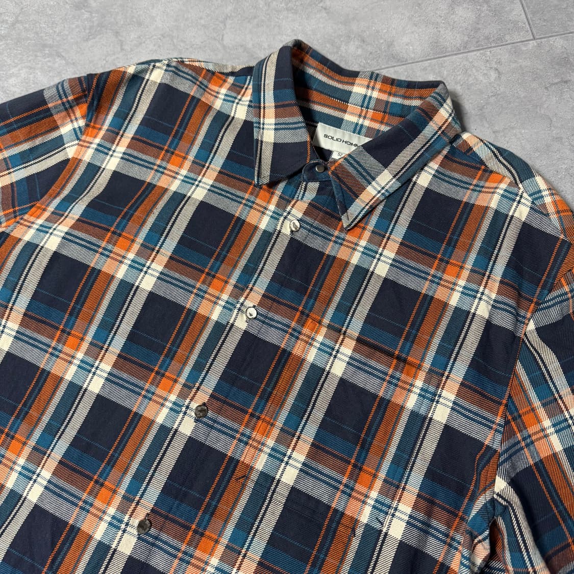 솔리드 옴므 체크 셔츠 자켓 상품이미지2