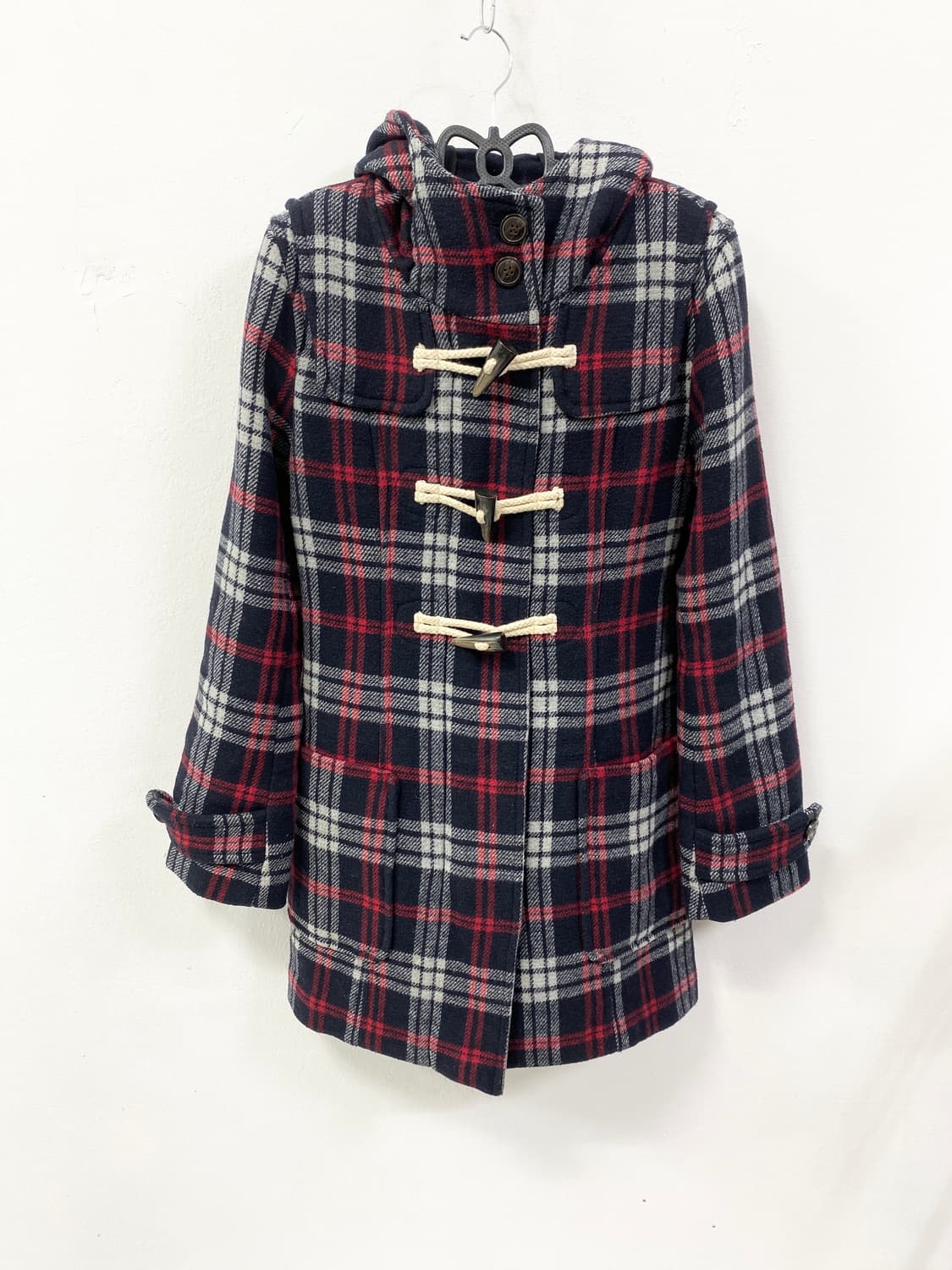 [ROYAL PARTY] 아무깔 범생이st 체크 떡볶이 코트 상품이미지5