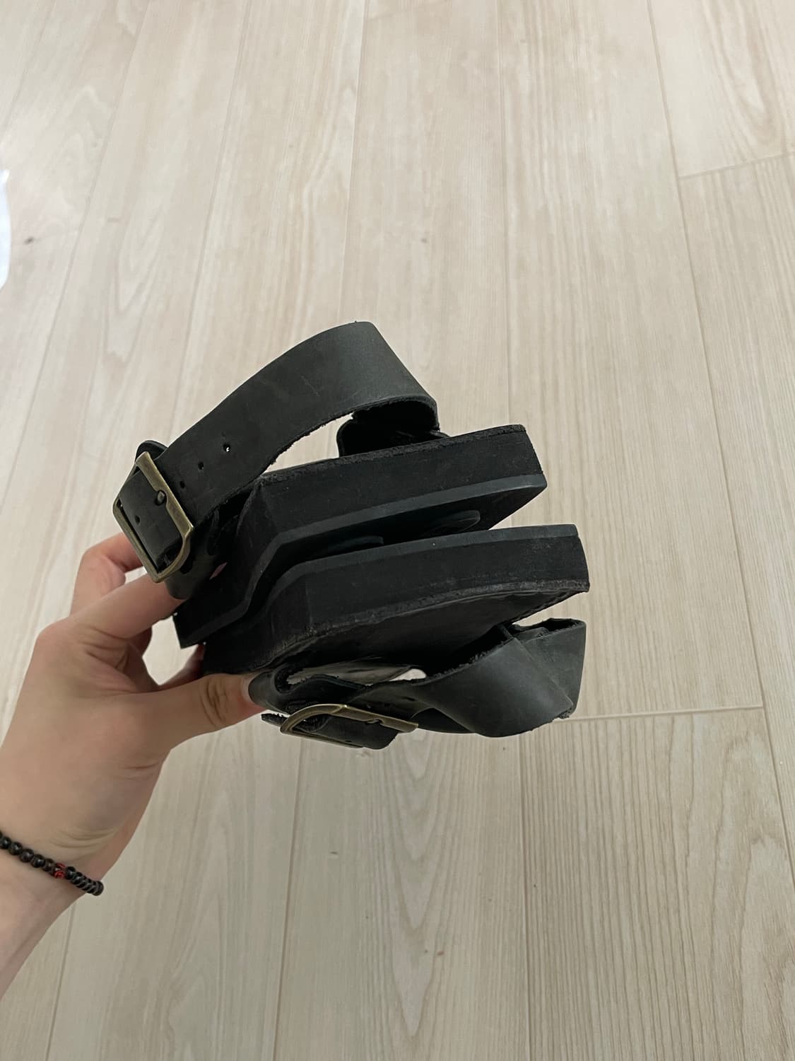 디젤 스퀘어토 샌들 블랙 상품이미지5