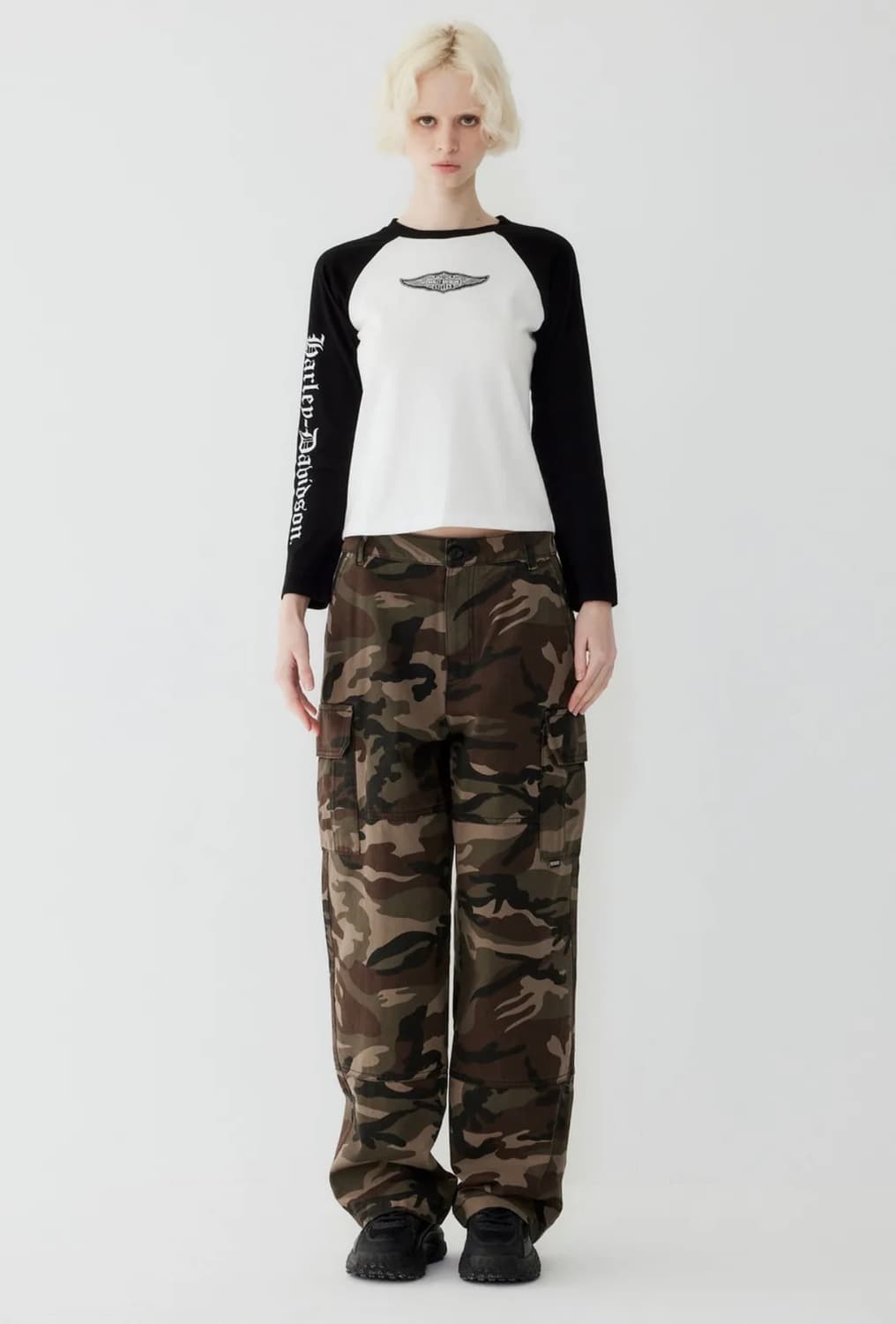 할리데이비슨 카모 밀리터리 카고팬츠 상품이미지3