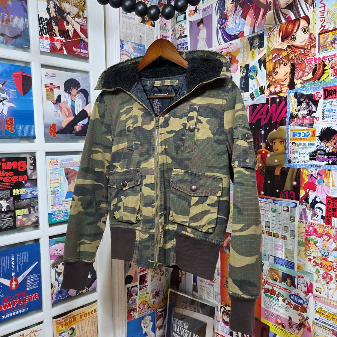 알파인더스트리 걸즈 투지퍼 카모 누빔 패디드 점퍼 상품이미지2