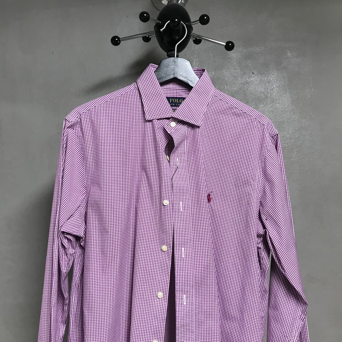 폴로 랄프로렌 깅엄 체크 셔츠 퍼플 15/39 상품이미지2