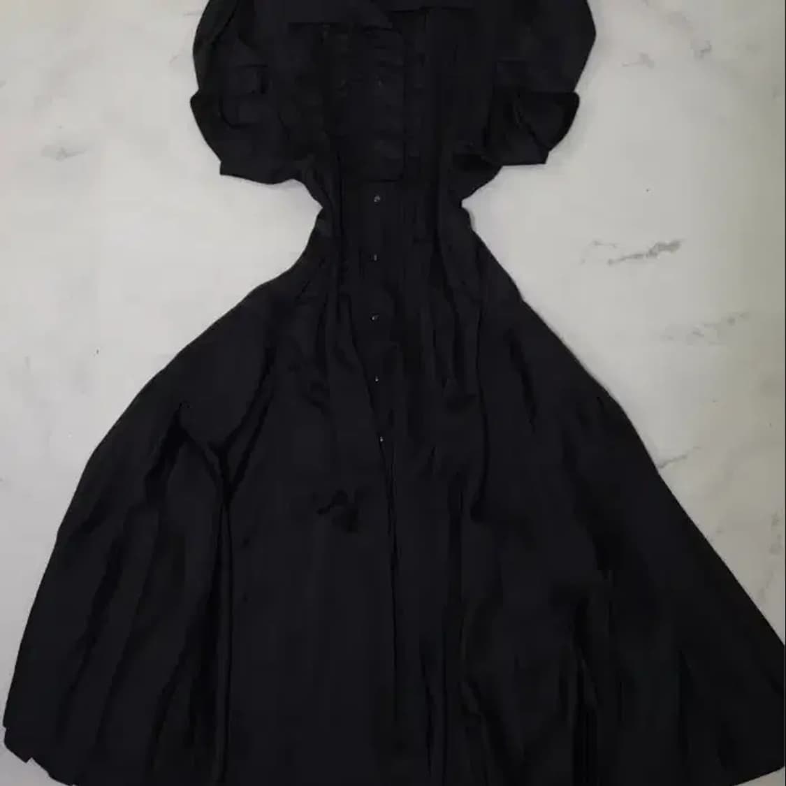 시스템 블랙 셔츠 원피스 55 상품이미지7