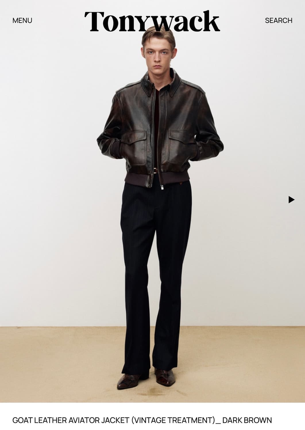 토니웩 고트 레더 애비에이터 자켓 XL 상품이미지1