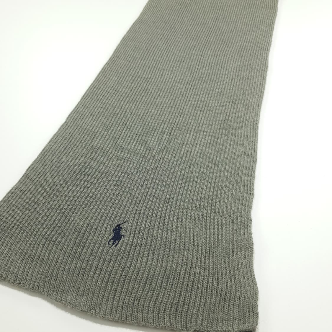 MX286 폴로 랄프로렌 더스티그레이 울 니트 목도리 머플러 상품이미지2
